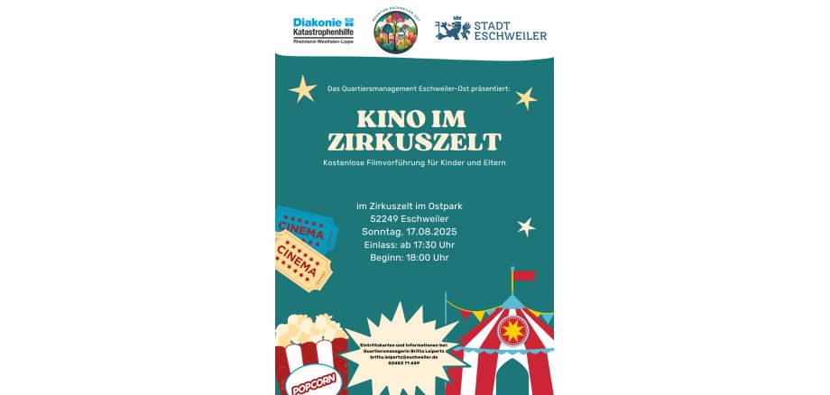 Plakat Kino im Zirkuszelt 17.08. - 1