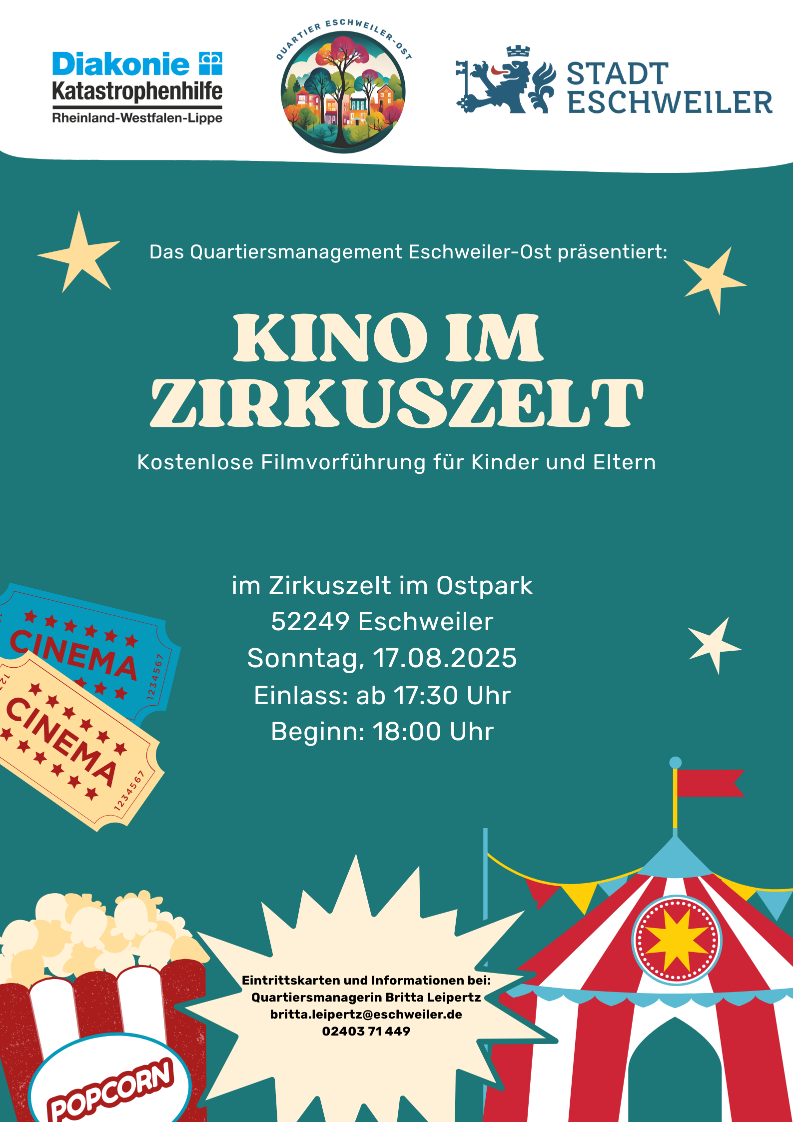 Plakat Kino im Zirkuszelt 17.08. - 1 Plakat Kino im Zirkuszelt 17.08. - 1